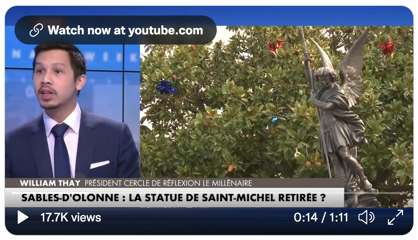 William Thay : “Enlever la statue de Saint-Michel, c’est déconstruire l’identité française” (VIDÉO)