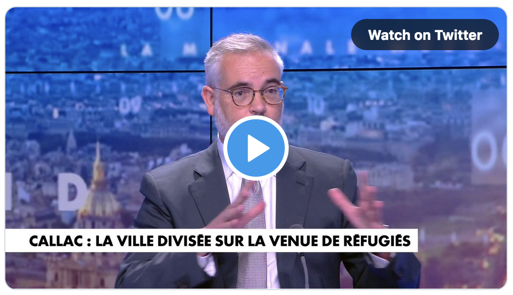Guillaume Bigot, sur le projet de la ville de Callac d’accueillir des réfugiés : « Ce qui est quand même incroyable, c’est que des fonds sont débloqués que parce qu’il s’agit de réfugiés » (VIDÉO)