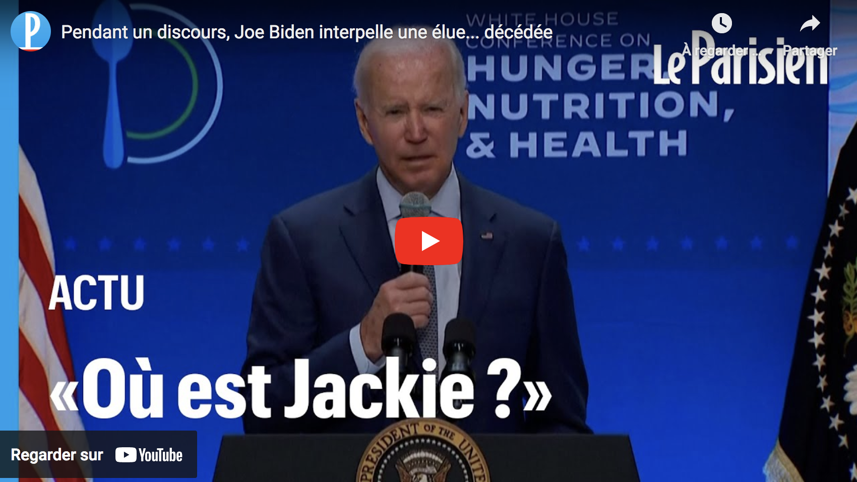 Pendant un discours, Joe Biden interpelle une élue… décédée (VIDÉO)