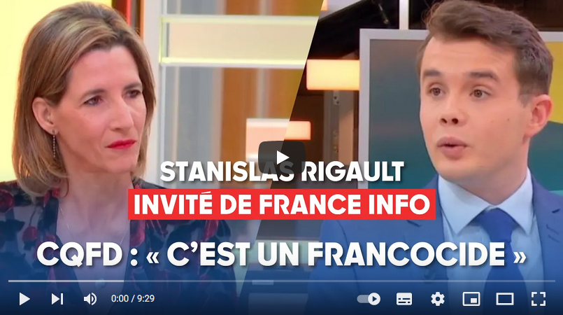 Stanislas Rigault : “Sans Éric Zemmour et Reconquête, les francocides ne feraient pas l’actualité” (VIDÉO)