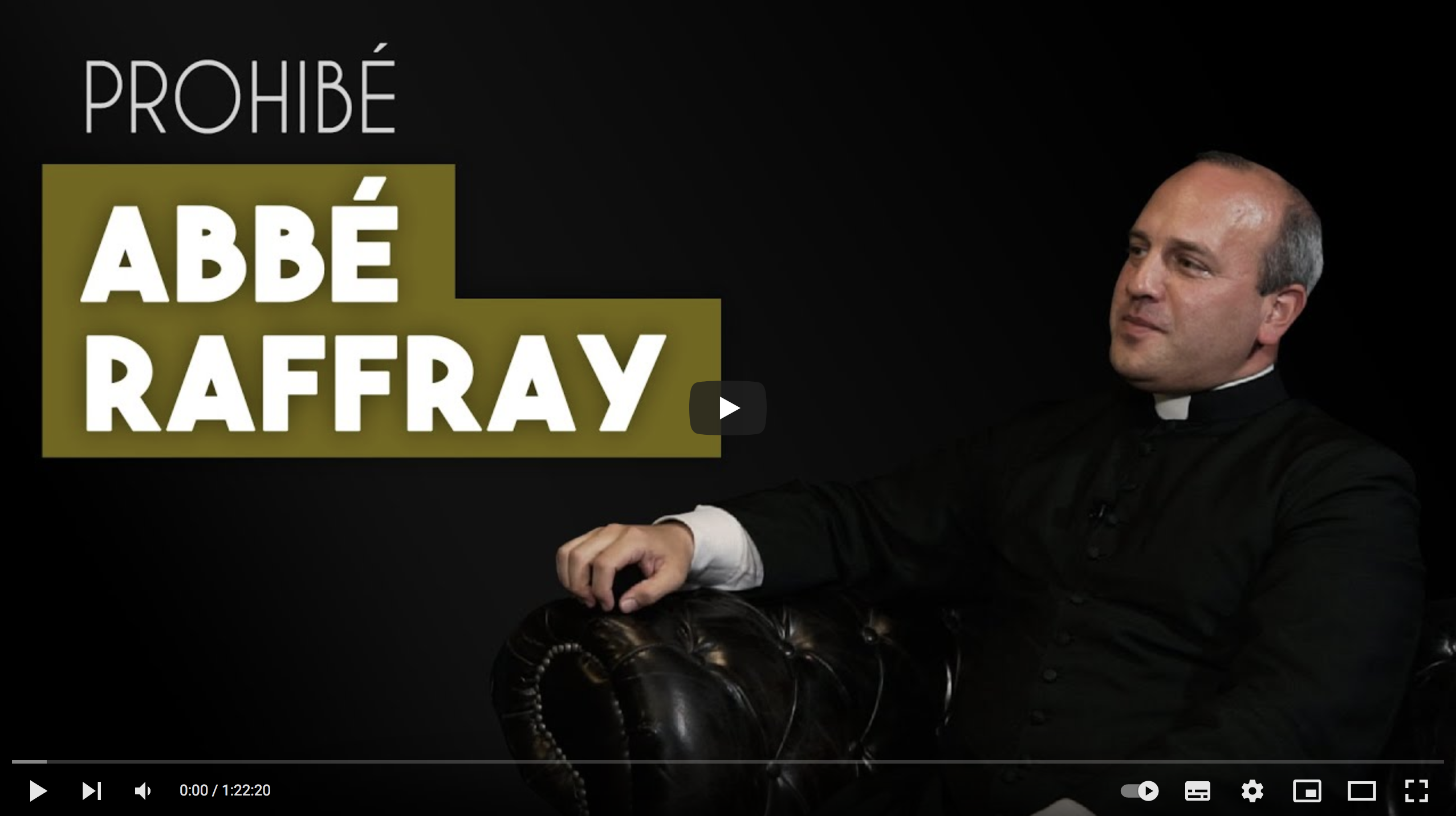 Abbé Matthieu Raffray : « Le Progrès est une illusion ! » (VIDÉO)