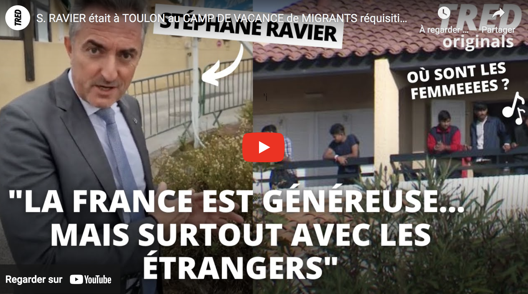 Stéphane Ravier était à Toulon au camp de vacances de migrants réquisitionné par l’État (VIDÉO)
