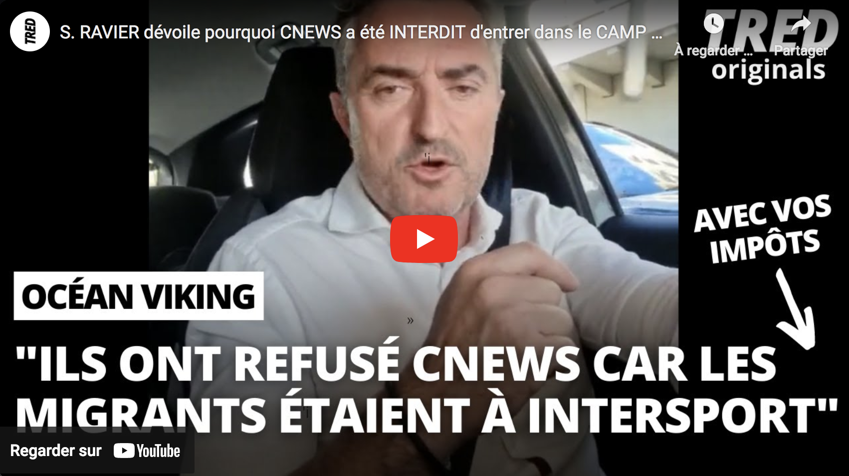 Stéphane Ravier dévoile pourquoi CNEWS a été interdit d’entrer dans le camp de migrants de Giens (VIDÉO)