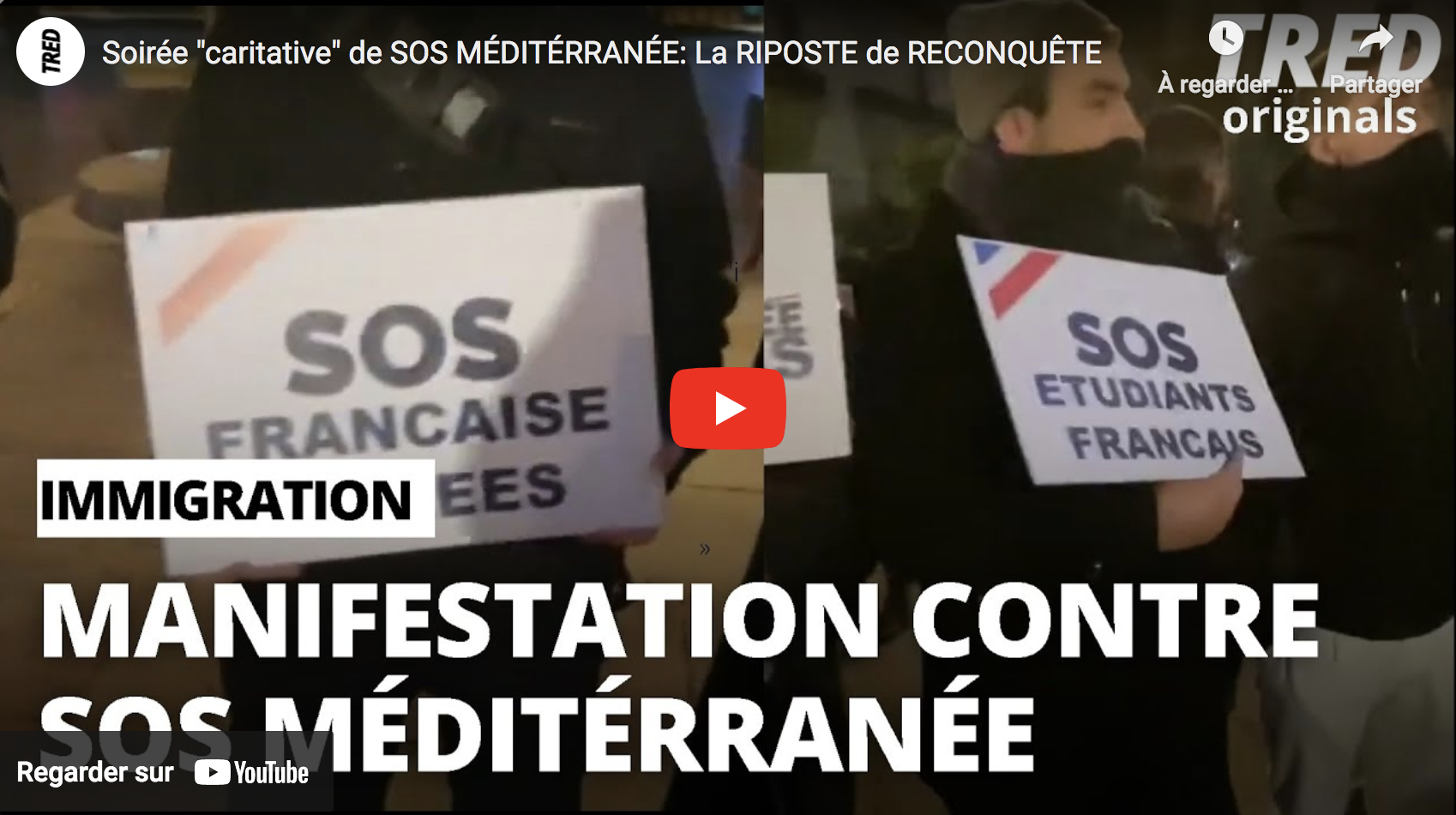 Soirée “caritative” de SOS Méditerranée : La riposte de Reconquête (VIDÉO)