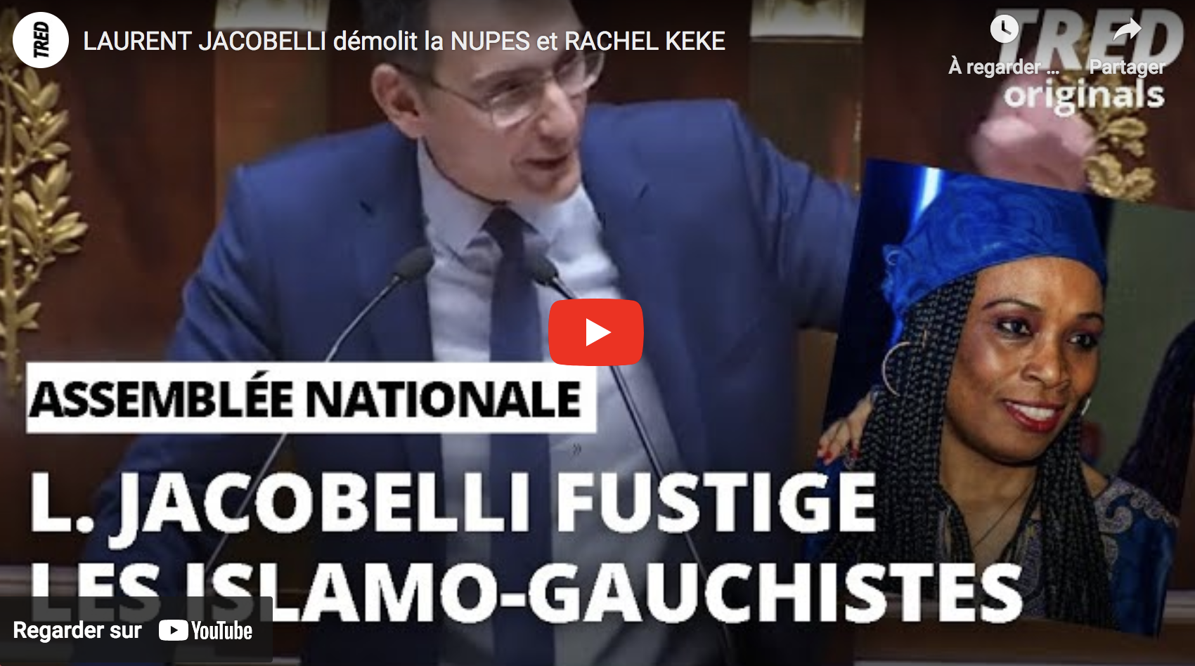 Assemblée nationale : Laurent Jacobelli démolit la NUPES et Rachel Keke (VIDÉO)