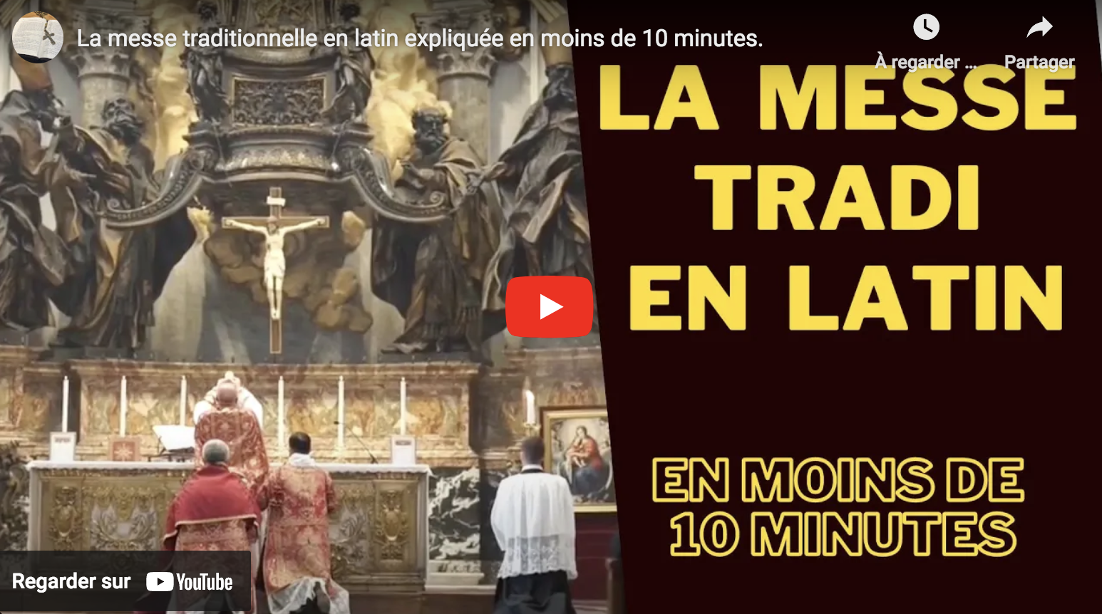 La messe traditionnelle en latin expliquée en moins de 10 minutes (VIDÉO)
