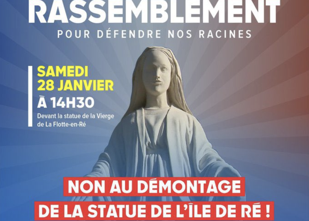 Mobilisation pour sauver la statue de la Vierge de l’île de Ré ! (MANIFESTATION samedi 28 janvier)
