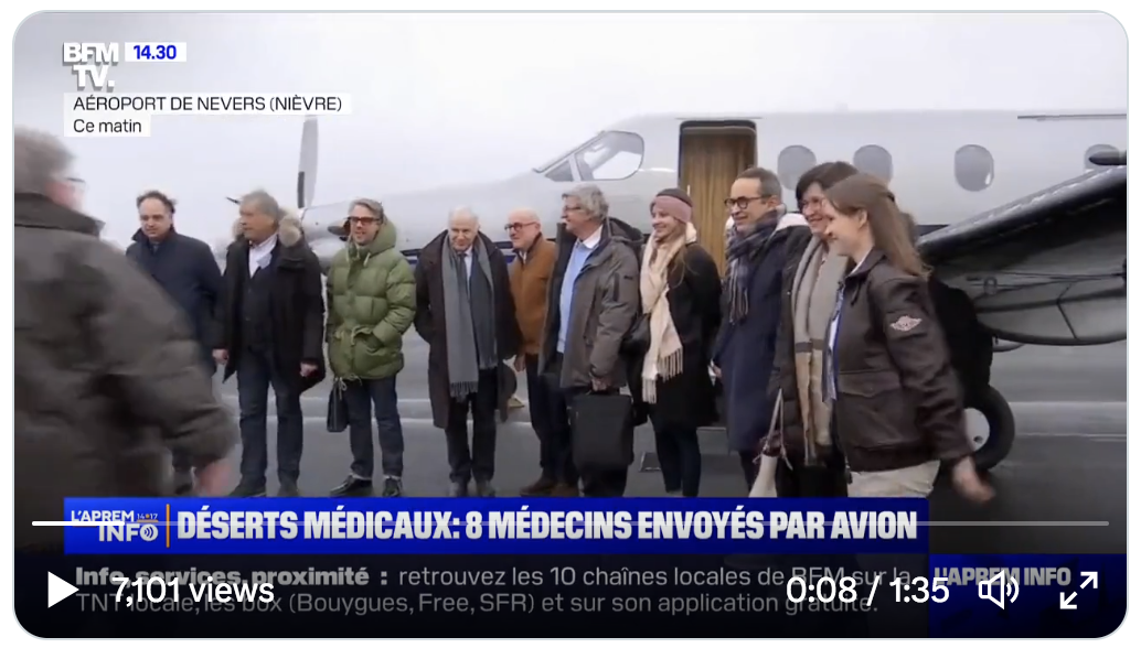Notre système de santé est dans un tel état de délabrement que l’on est désormais obligé de faire des ponts aériens pour transporter des médecins d’un département à un autre… (VIDÉO)