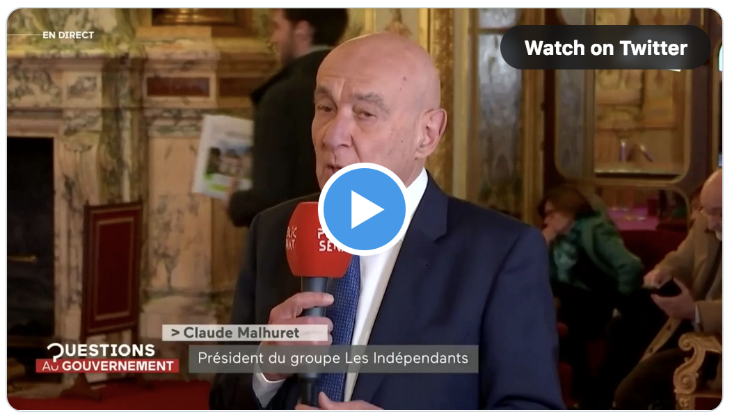 Le sénateur Claude Malhuret, 72 ans, exige “l’escalade” contre la Russie (VIDÉO)