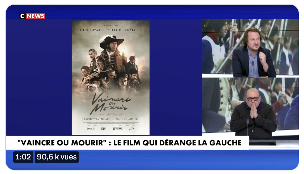 Allez voir “Vaincre ou mourir” pour mettre un coup de boutoir dans ce système de la culture française qui nous a été confisqué (Geoffroy Lejeune)