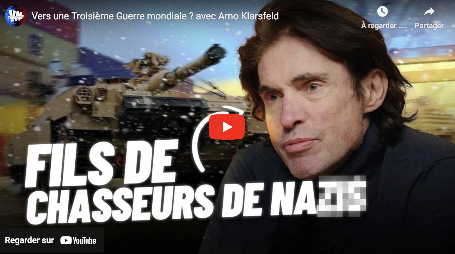Vers une Troisième Guerre mondiale ? Entretien avec Arno Klarsfeld (VIDÉO)