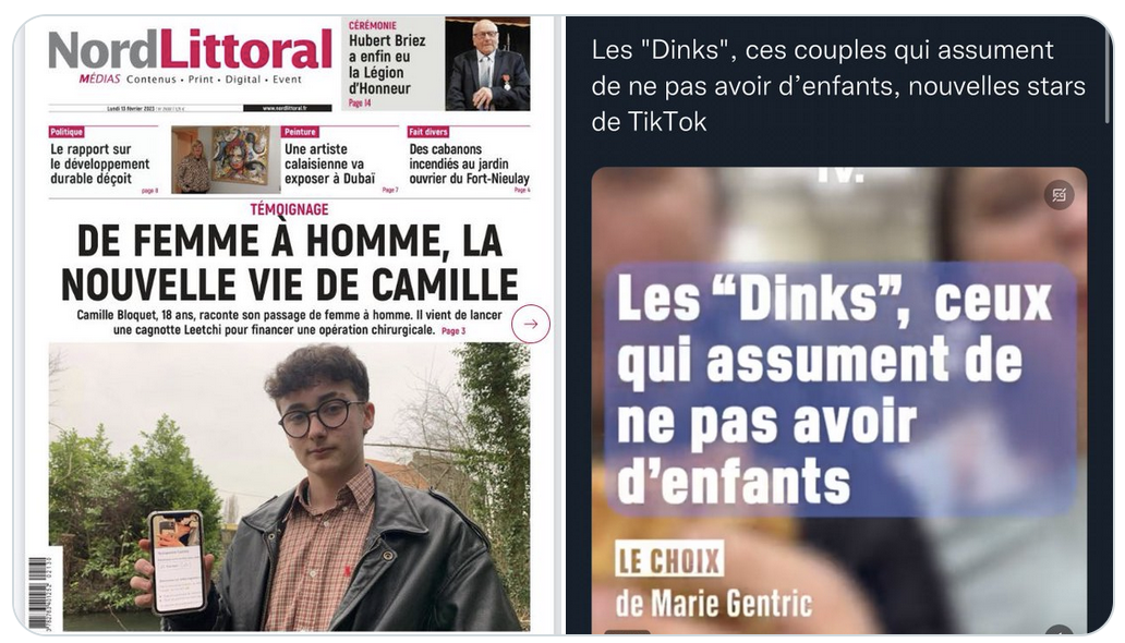 La propagande médiatique permanente jusqu’à l’overdose : changez de sexe, ne faites pas d’enfants