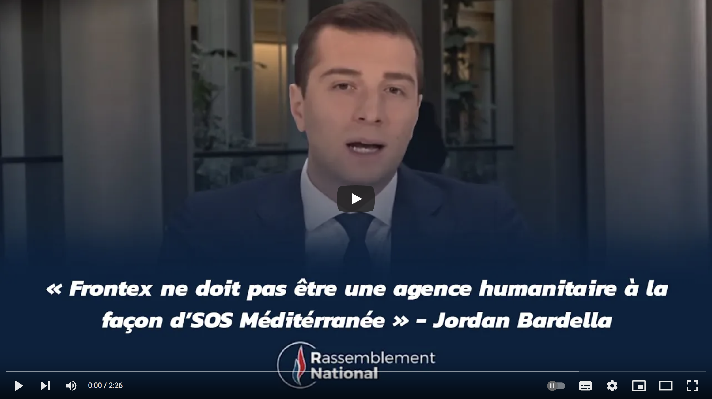 Jordan Bardella : “L’Europe est devenue une passoire migratoire !” (VIDÉO)
