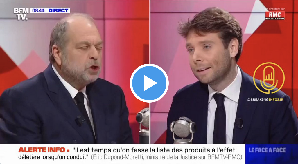 Quand Benjamin Duhamel, neveu d’Alain Duhamel, fils de Patrice Duhamel et de Nathalie Saint-Cricq, cousin d’Amélie Oudea Casterra, tutoie Éric Dupont-Moretti… (VIDÉO)