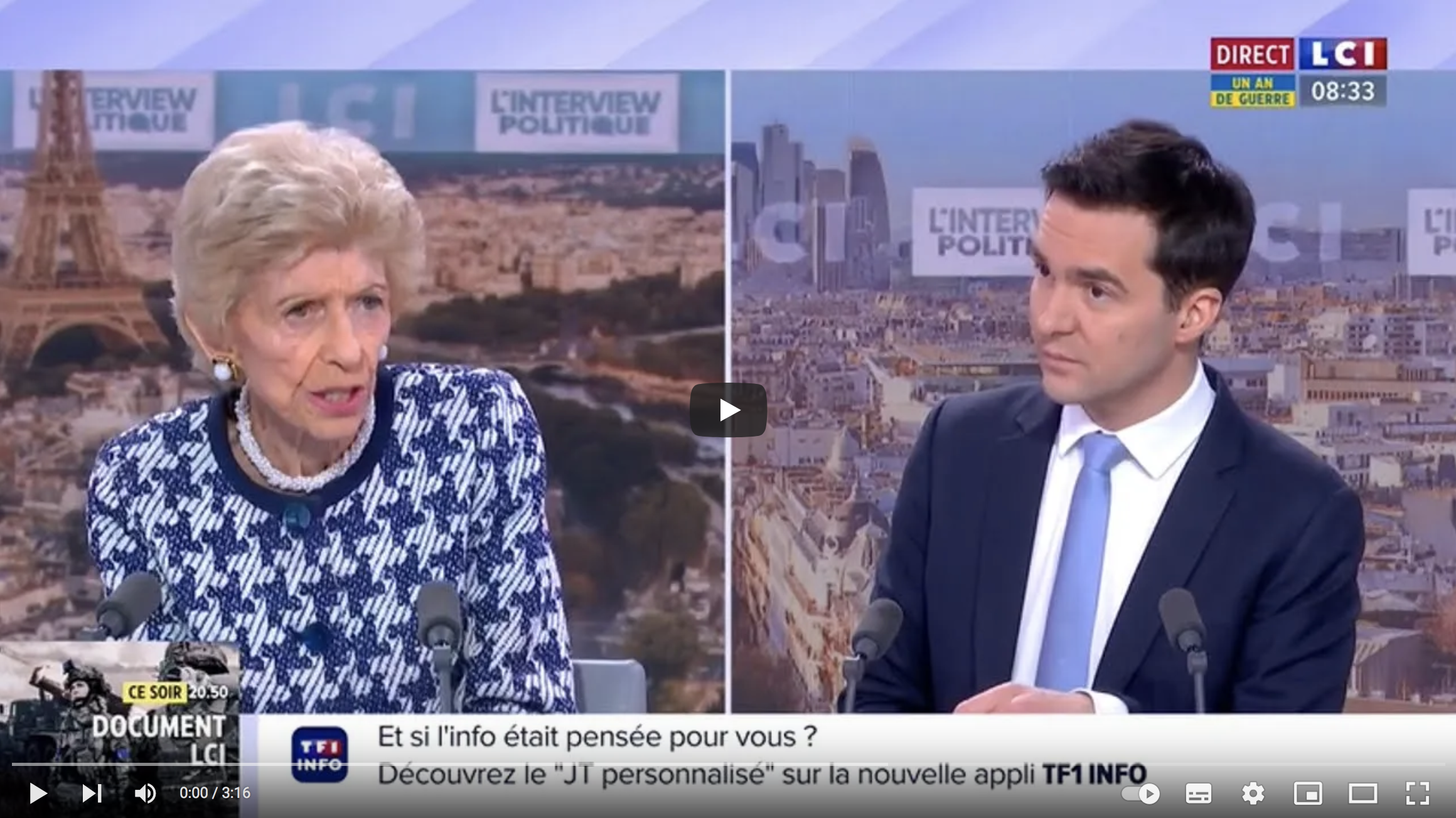 Hélène Carrère d’Encausse, secrétaire perpétuel de l’Académie française, historienne et spécialiste de la Russie : « Vladimir Poutine attend manifestement la suite, il a l’espace et le temps » (VIDÉO)