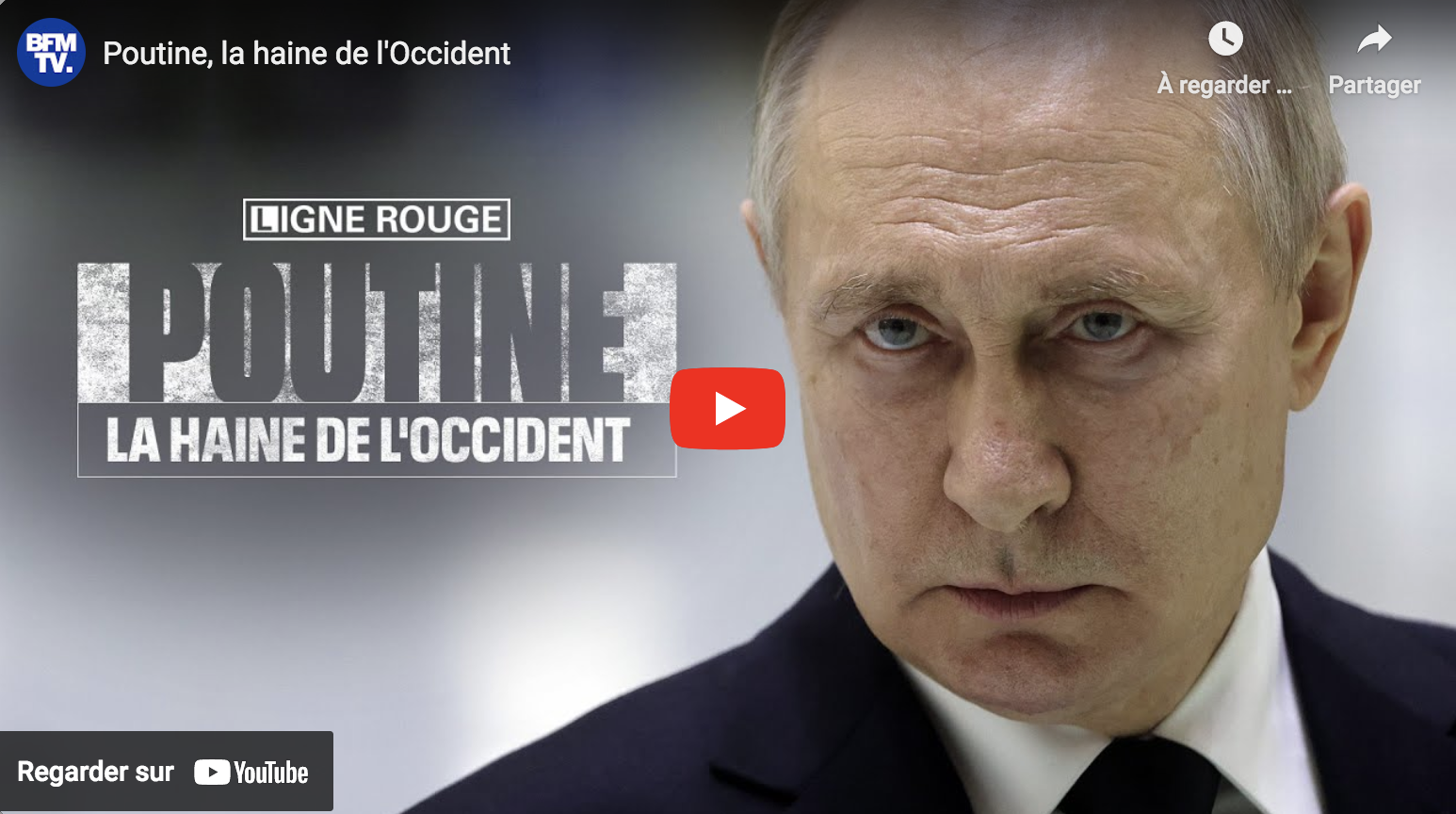 “Poutine, la haine de l’Occident” (BFMTV)