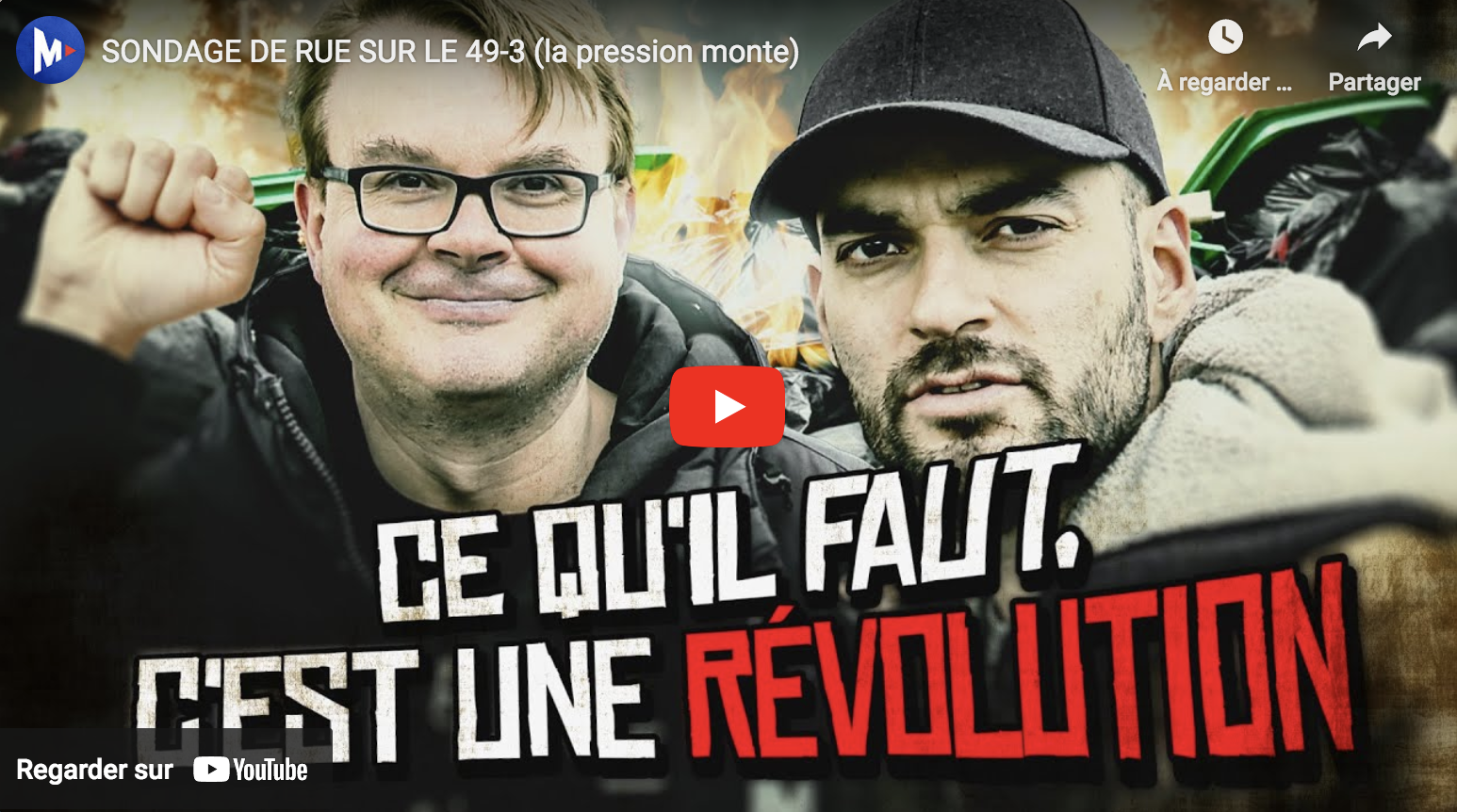 Sondage de rue sur le 49-3 (la pression monte)