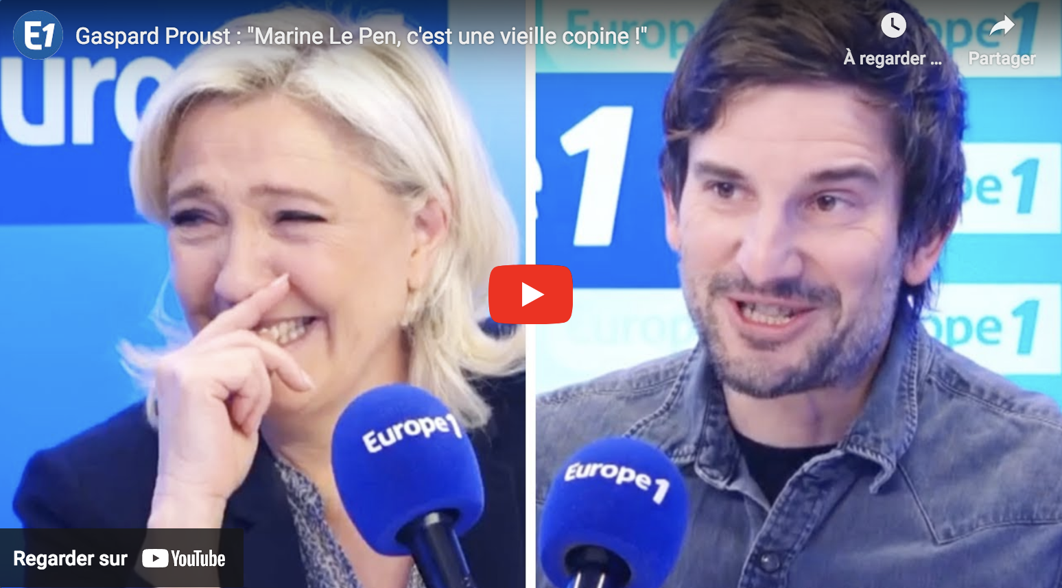 Gaspard Proust : “Marine Le Pen, c’est une vieille copine !” (VIDÉO)
