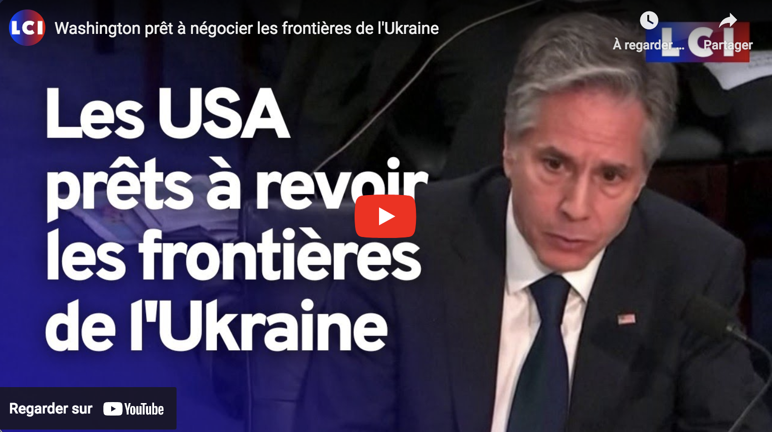 Washington prêt à négocier les frontières de l’Ukraine (Antony Blinken)