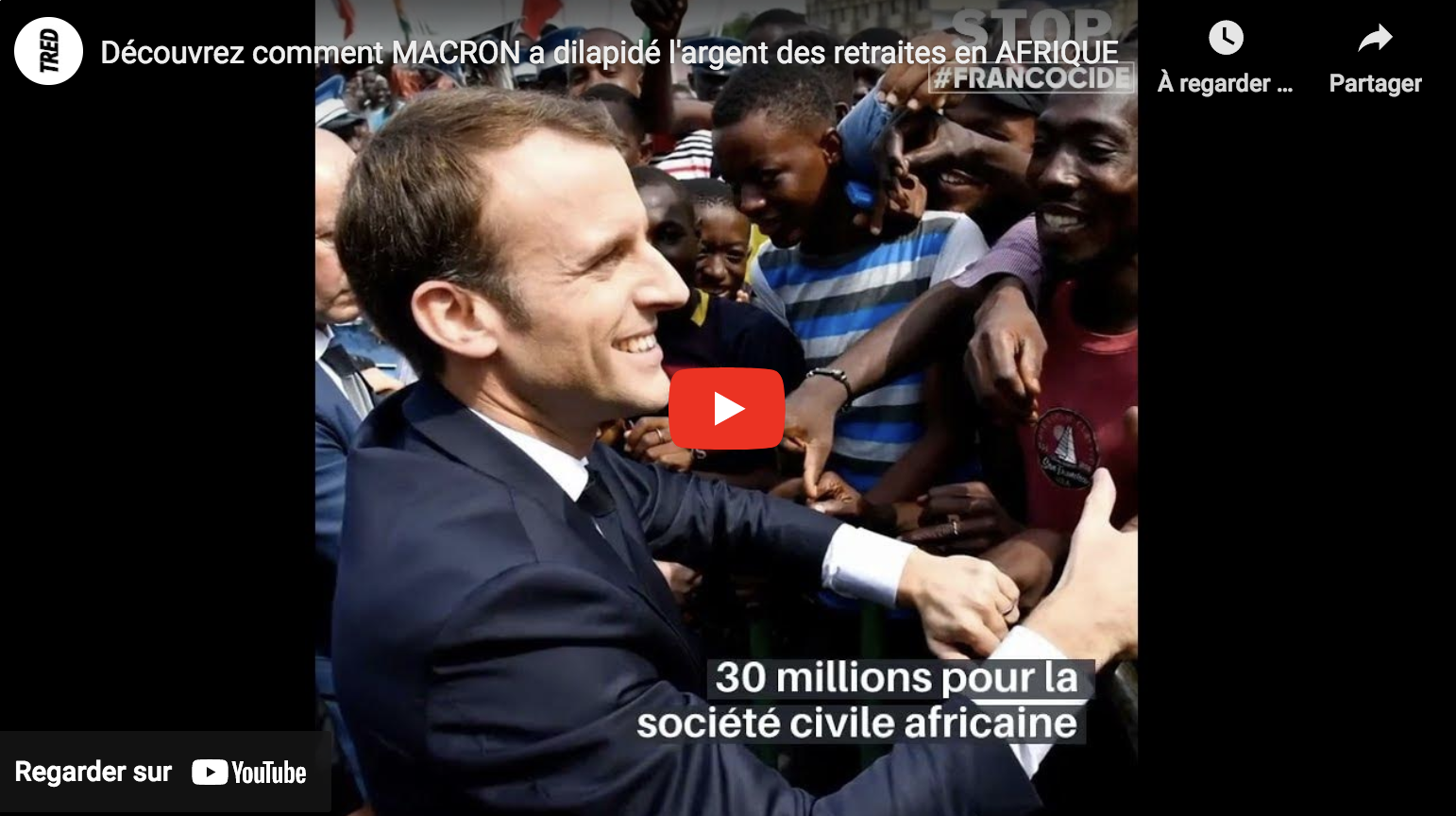 Découvrez comment Emmanuel Macron a dilapidé l’argent des retraites en Afrique (VIDÉO)