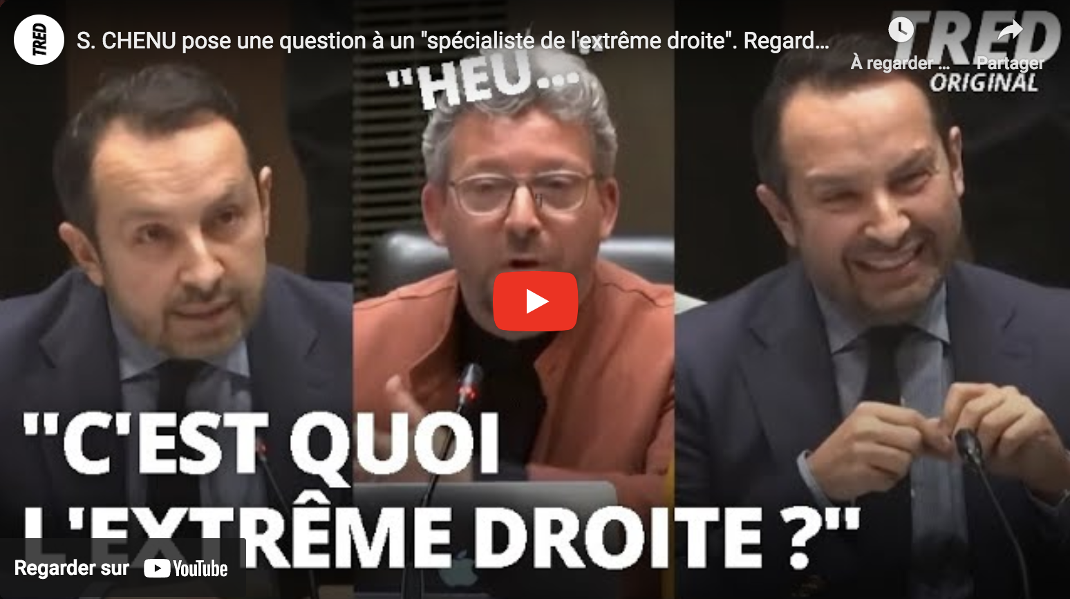 Sébastien Chenu pose une question à un “spécialiste de l’extrême droite”. Regardez sa réponse (VIDÉO)