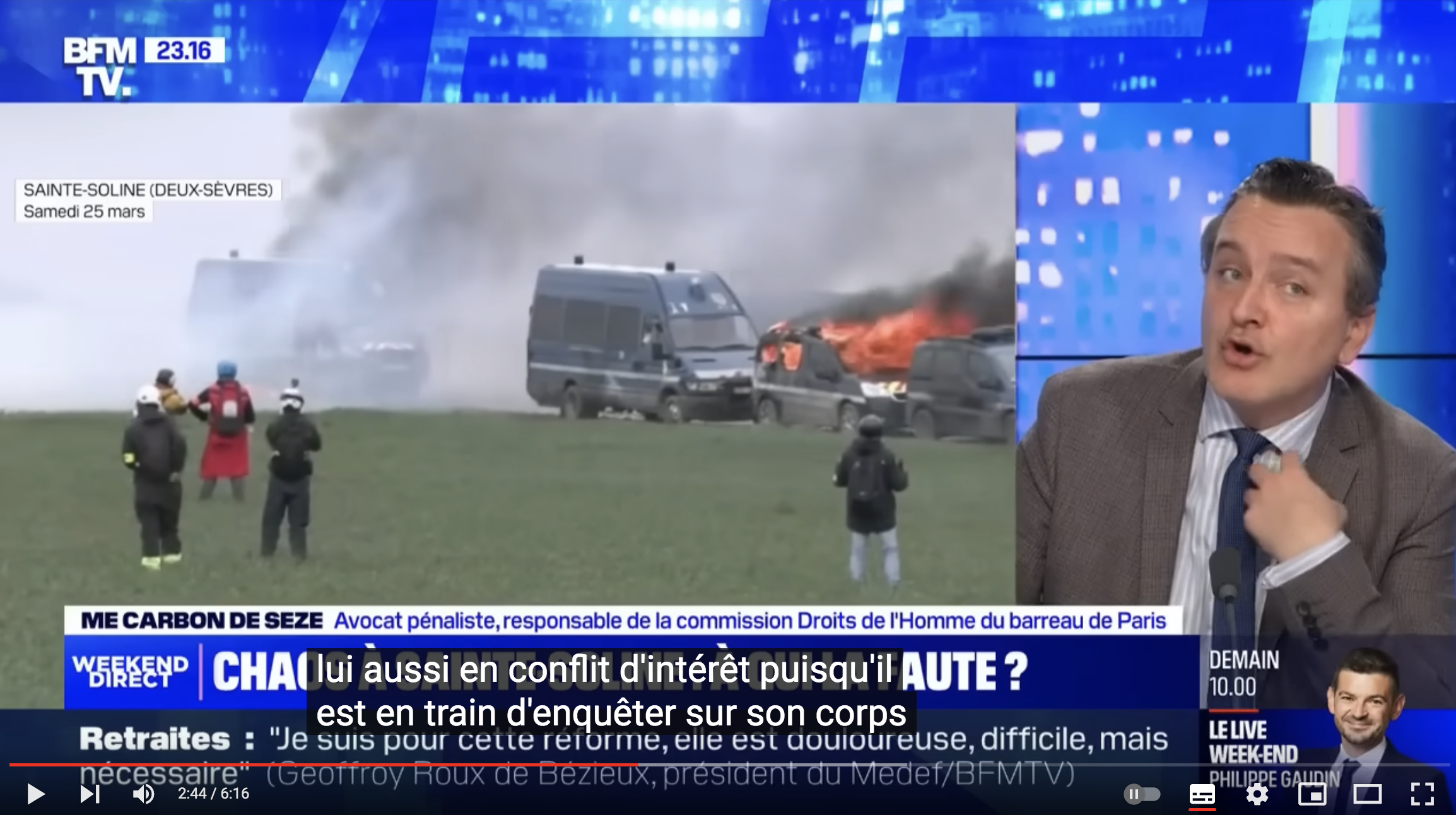 Me Carbon de Sèze : “Qui croit les communiqués d’un ministre de l’Intérieur ? Personne” (VIDÉO)