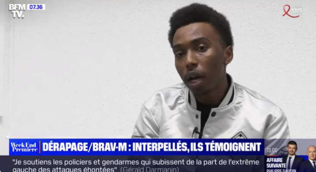 L’étudiant tchadien victime de violences policières Souleyman pris en flag’ alors qu’il voulait mettre le feu à des poubelles…