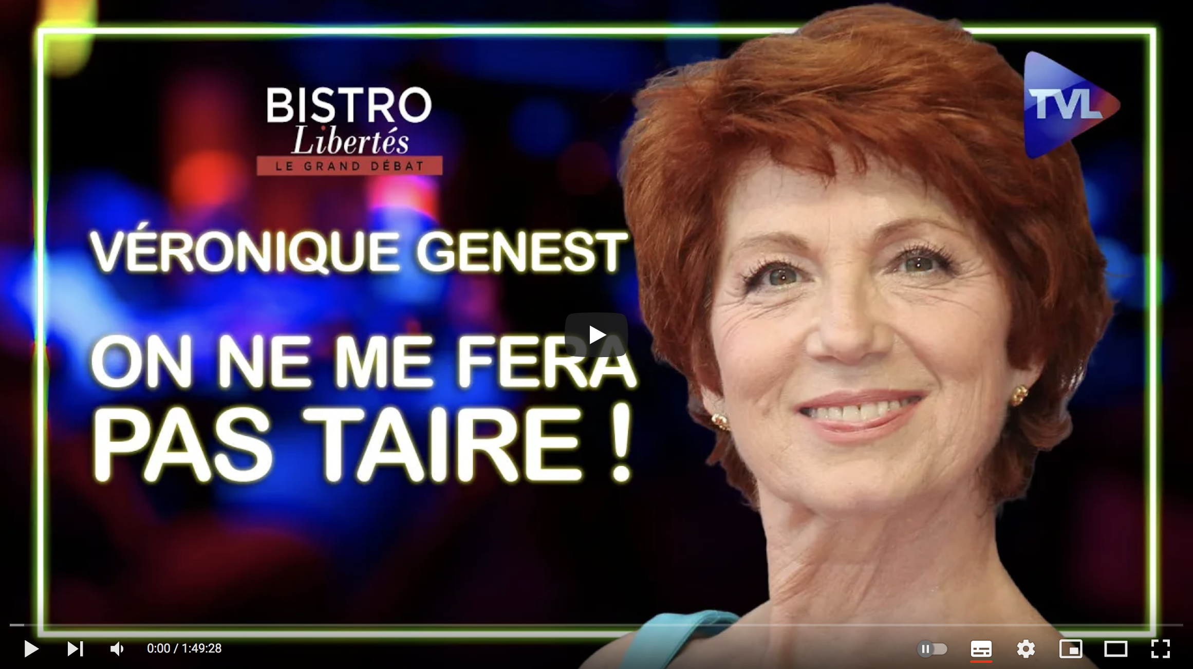 Véronique Genest : “On ne me fera pas taire !” (Bistro Libertés)