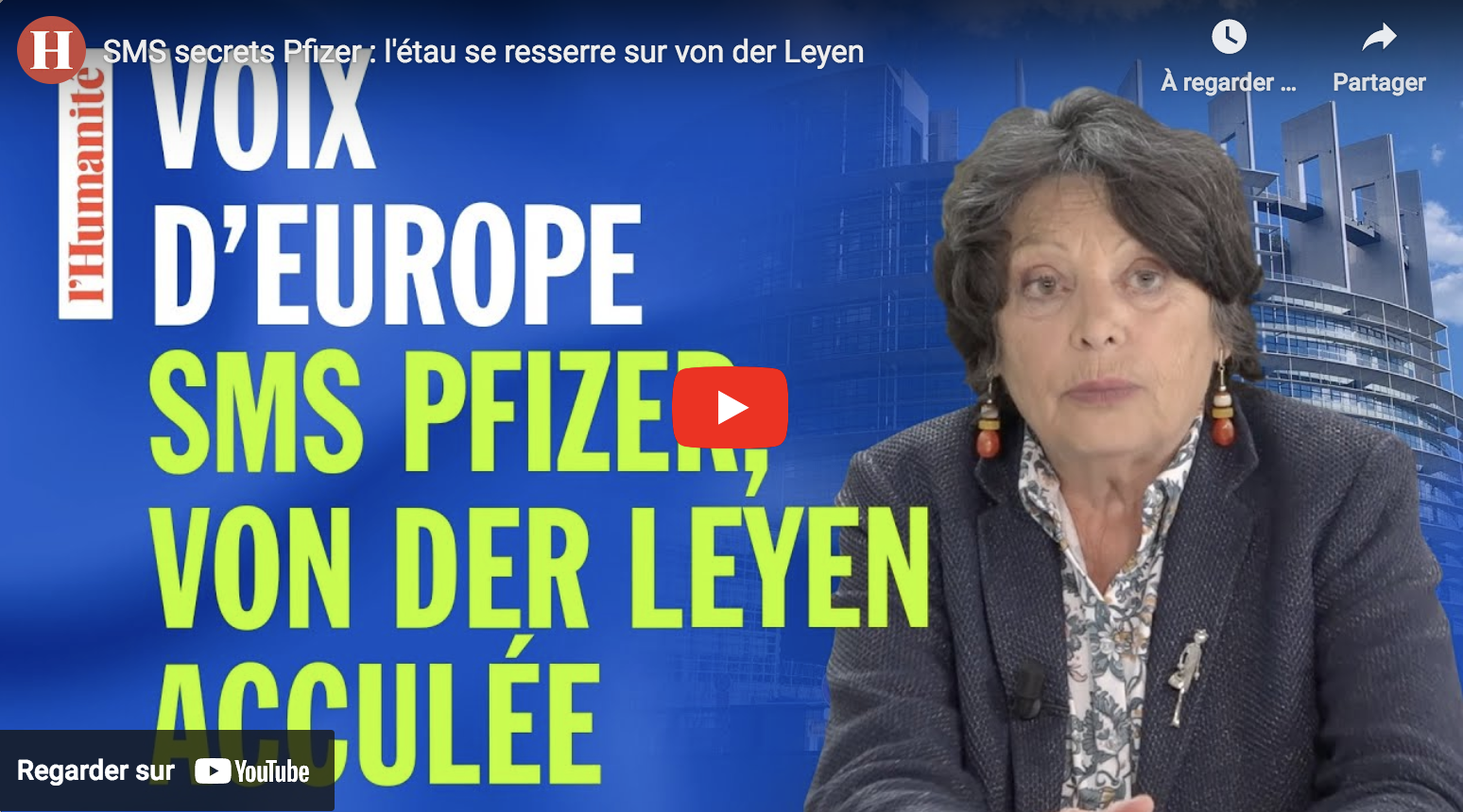 SMS secrets échangés avec la direction de Pfizer : l’étau se resserre sur von der Leyen (VIDÉO)