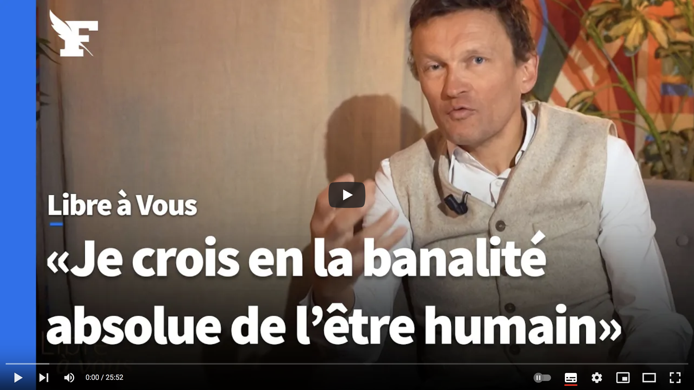 Sylvain Tesson : « L’aventure, c’est être fidèle à ses serments d’enfant avec son corps d’adulte » (VIDÉO)
