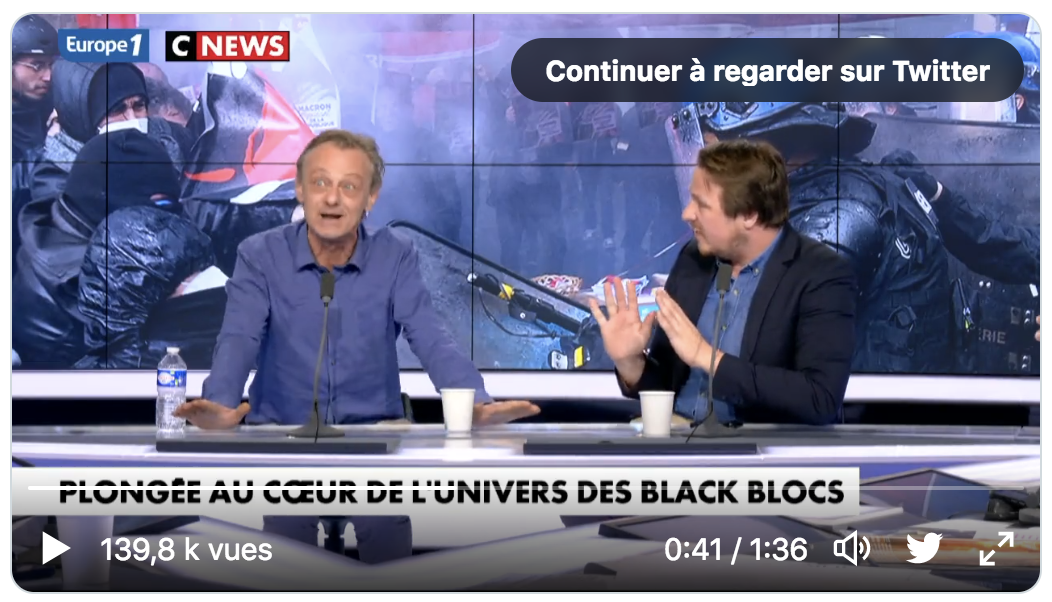 Mis en cause par Geoffroy Lejeune après 30 minutes passées à défendre les auteurs de violence anti-policiers, le journaliste d’extrême gauche Thierry Vincent pique une crise, dénonce “l’extrême droite” et quitte le plateau… (VIDÉO)
