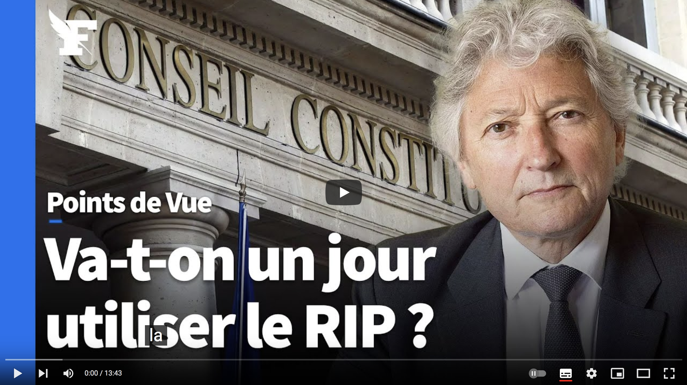 Dominique Rousseau : « Le RIP a été conçu pour ne jamais être appliqué ! » (VIDÉO)