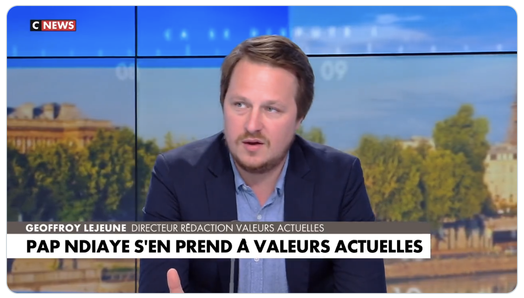 Pap Ndiaye s’en prend à “Valeurs Actuelles” qui dénonce l’action du “ministre de la Destruction nationale” (Geoffroy Lejeune)