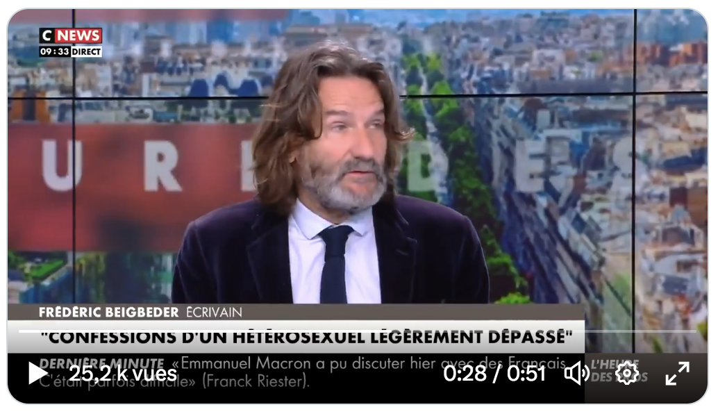 Frédéric Beigbeder s’en prend au “wokisme” et fait son “mea culpa” : “Je pensais que c’était un fantasme de CNEWS et de ‘Valeurs Actuelles'” (VIDÉO)