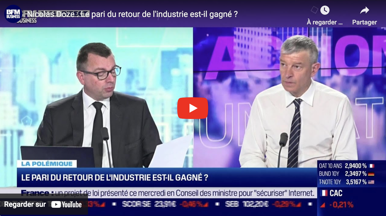 Nicolas Doze : Le pari du retour de l’industrie est-il gagné ? (VIDÉO)