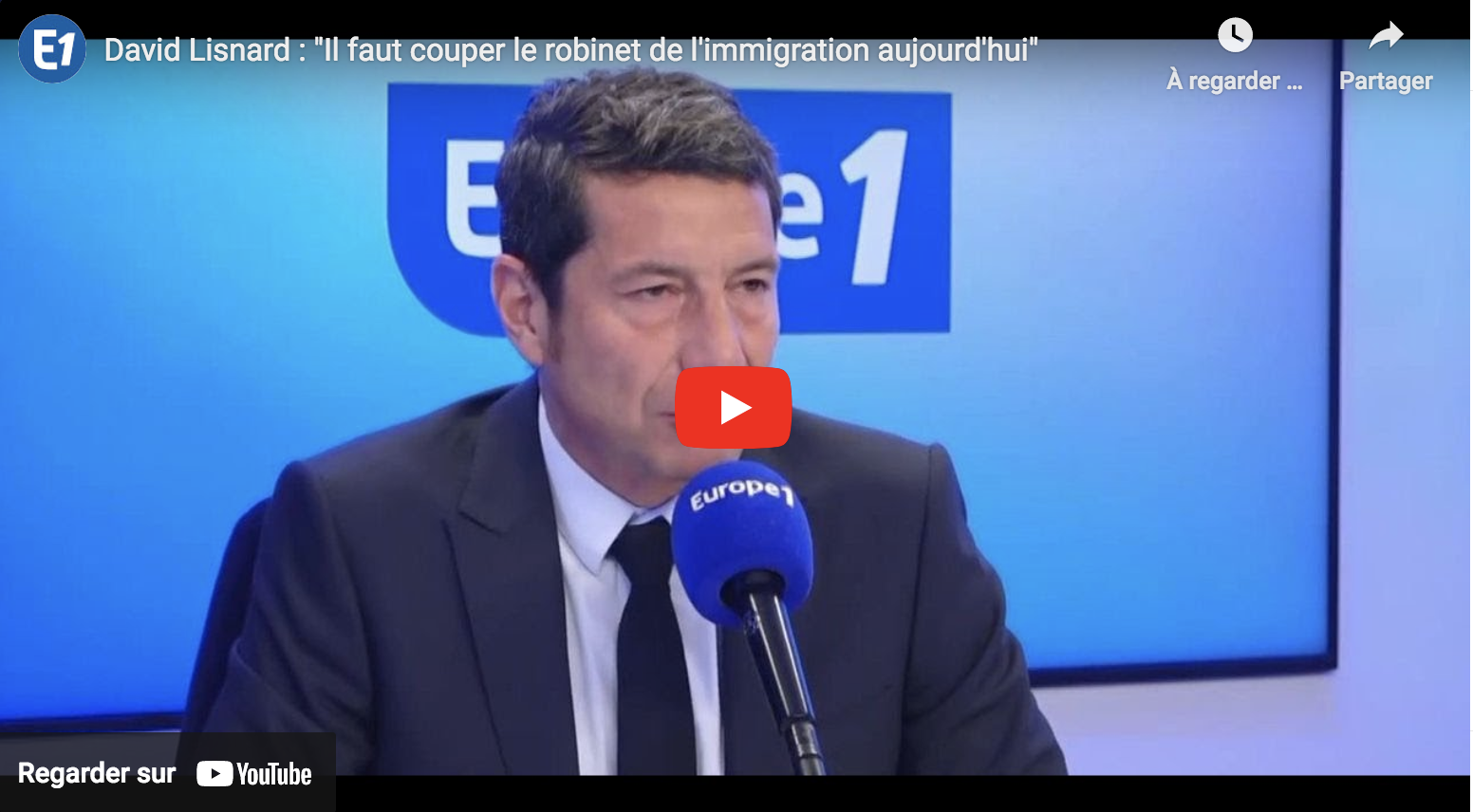 David Lisnard : “Il faut couper le robinet de l’immigration aujourd’hui” (VIDÉO)