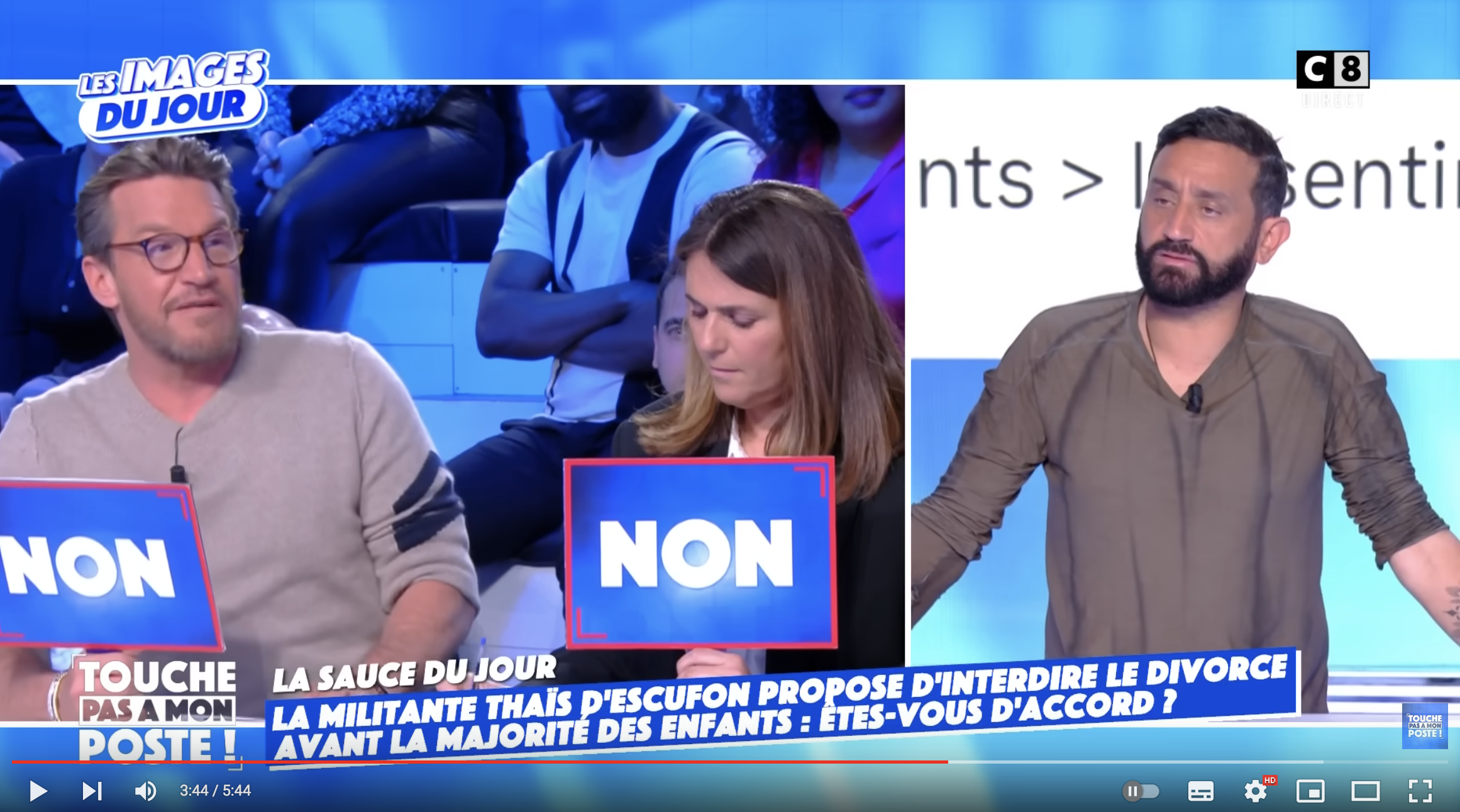 Thaïs d’Escufon propose d’interdire le divorce avant la majorité des enfants, le plateau de “TPMP” en ébullition (VIDÉO)