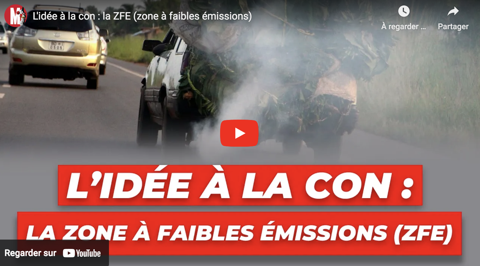 L’idée à la con : la ZFE (zone à faibles émissions)