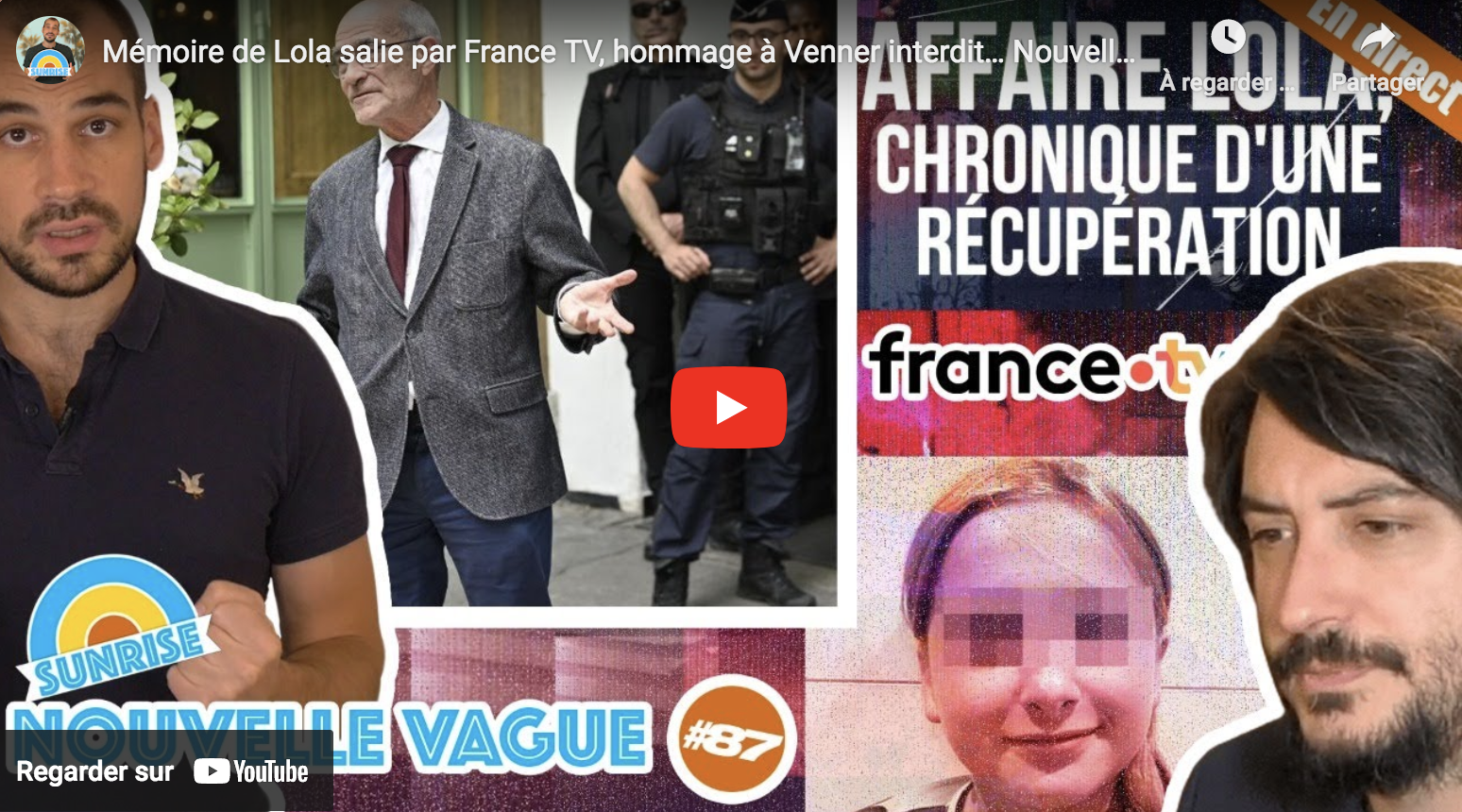 Mémoire de Lola salie par France TV, hommage à Dominique Venner interdit… Nouvelle Vague #87